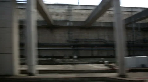 Train commute looking out window Stock Footage 50035125