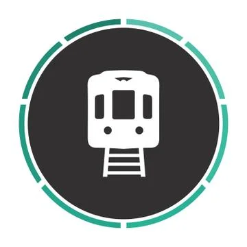 Train computer symbol Illustrazione stock