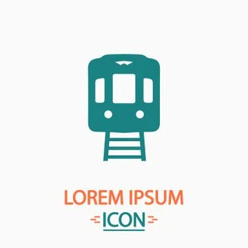 Train computer symbol Illustrazione stock