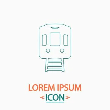 Train computer symbol Illustrazione stock