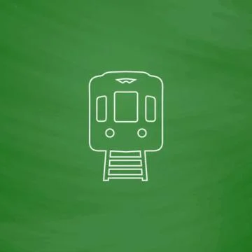 Train computer symbol Illustrazione stock