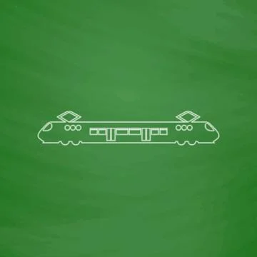 Train computer symbol Illustrazione stock