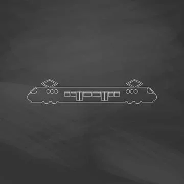 Train computer symbol Illustrazione stock