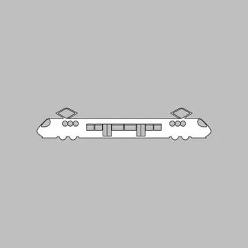 Train computer symbol Illustrazione stock