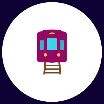 Train computer symbol Illustrazione stock