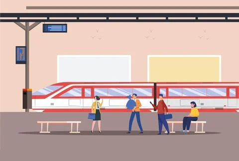 Train Concept Illustration Stock Illustration