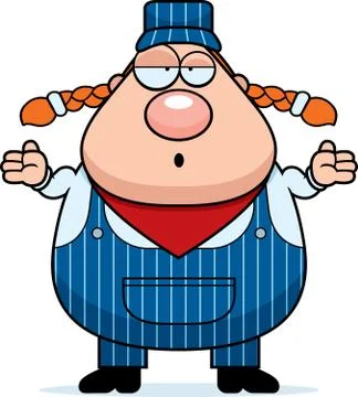 Train conductor confused Stock Illustration