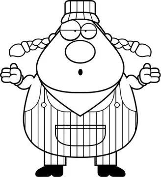 Train Conductor Confused Stock Illustration