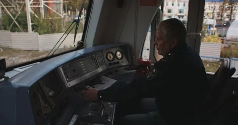 Train Conductor Stock Footage 55215476