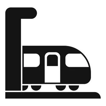 Train conductor icon simple vector. City waiting Illustrazione stock