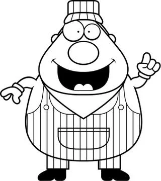 Train Conductor Idea Stock Illustration