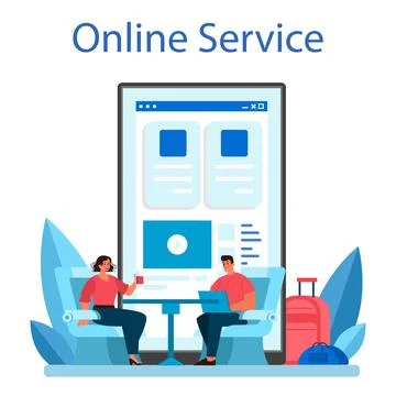 Train conductor online service or platform. Railway worker in uniform Stock Illustration