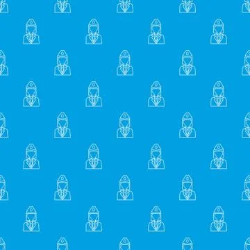 Train conductor pattern seamless blue イラスト素材