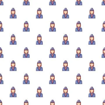 Train conductor pattern seamless イラスト素材