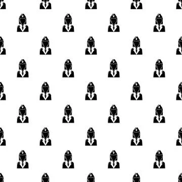 Train conductor pattern seamless Stock Illustration