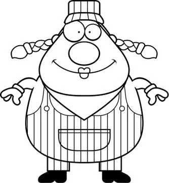 Train Conductor Smiling Stock Illustration