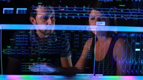 Train control room Stock Footage 12447688