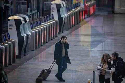 Train controllers' strike disrupts traffic during French school holidays, Paris, Photos