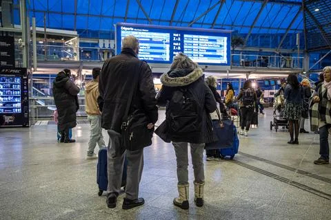 Train controllers' strike disrupts traffic during French school holidays, Paris, Photos