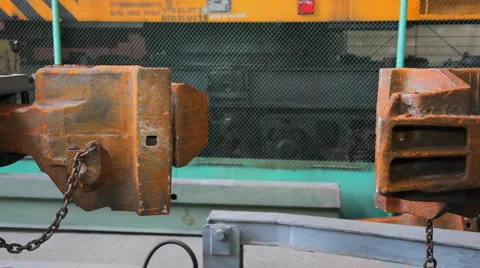 Train coupling test Stock Footage 987373