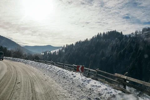 A train covered in snow Stock Photos
