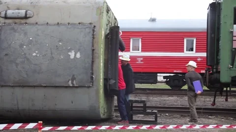 Train Crash Stock Footage 41858514