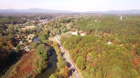  Train crossing bridge Stock Footage 69072983