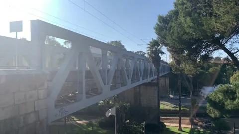 Train crossing a bridge 動画素材 140937682