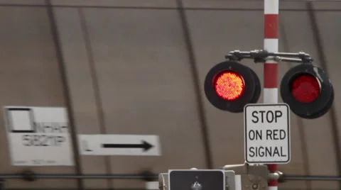 Train crossing close up 库存影片 31693282