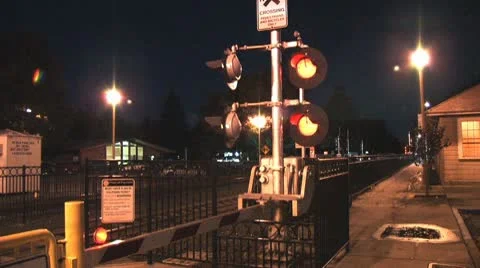 Train Crossing Video stock 10564676
