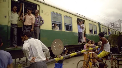 Train Crossing Stock Footage 96152681