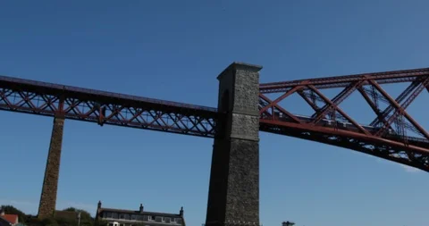Train crossing Forth Bridge, Scotland Video stock 101312792