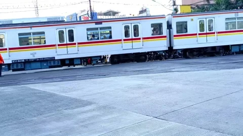 Train Crossing at Mangga Dua Square Video stock 246459670