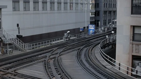 Train crossing over tracks Stock-Footage 91780316