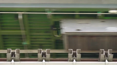 A train is crossing through the level crossing Stock Footage 314508483