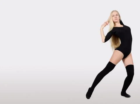 Train Dancer on a White Background Stock Photos