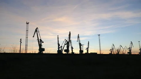 Train in the dark port Video stock 58608118