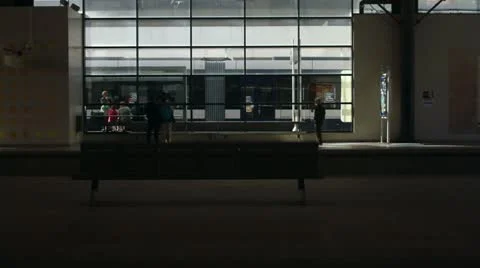 Train departing from station Stock-Footage 11064259