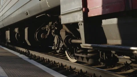 Train departs Stock Footage 83107441