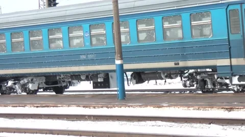 Train departs from the platform Stock Footage 47085224