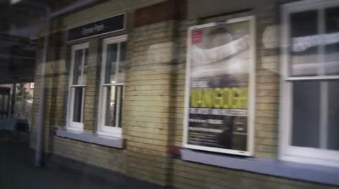 Train departs station Video stock 10803588