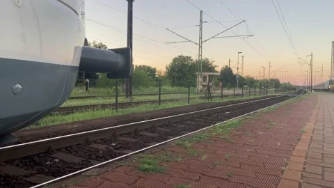 Train Departure with sound Stock Footage 136540257