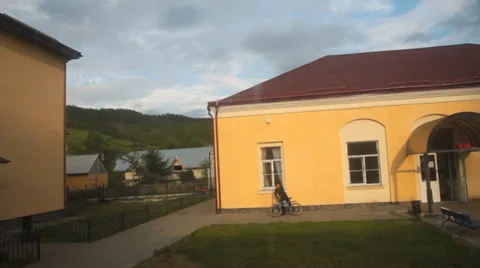 Train departure from station Stock Footage 36779225
