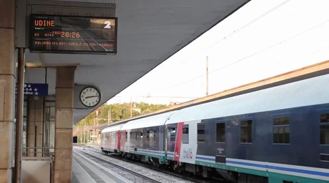 A train departure in the station 스톡 동영상 66364897