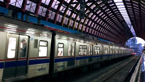 Train departures Video stock 101238348