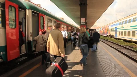 At the Train Depot Stock Footage 2321428