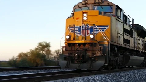 Train In The Desert Stock Footage 123452721