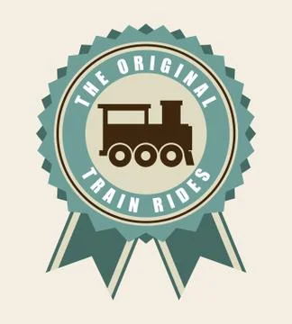 Train design over beige  background vector illustration Ilustração Stock