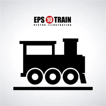 Train design over gray  background vector illustration Ilustração Stock