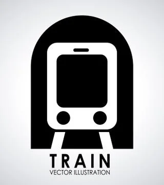Train design over gray  background vector illustration Ilustração Stock